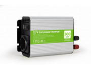 EnerGenie EG-PWC500-01, 12 V Car power inverter, 500 W, with USB port / 5V-1A, Input: 10-16 VDC (accumulator directly) - Output: 230 VAC +/- 10% at 50 Hz (+/-3Hz), modified sine wave